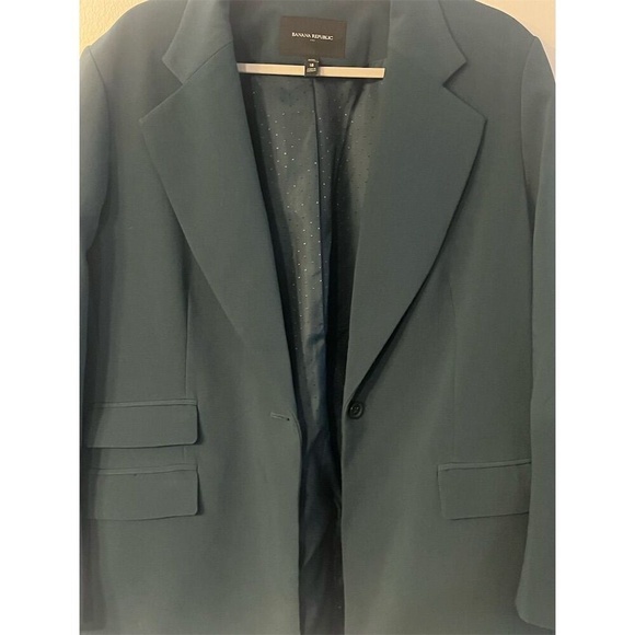 Banana‎ Republic Women's Petite Basic Jacket Teal Green Size 18 - Picture 3 of 9